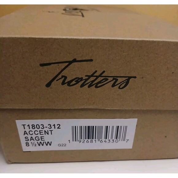 Trotters 8.5 WW Accent Comfort Slip-on Canvas Loafer Sage Leather & Jute - Picture 16 of 16